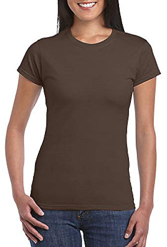 Gildan Women's T-Shirt - Brown - Large