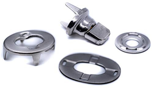 Turnbutton Fastener Cloth to Cloth kit Eyelet, Bases, Studs for Boat Canopy Canvas Cover Twist Fastener …