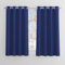 PONY DANCE Blue Energy Saving Blackout Curtains for Boys, Short Eyelet Thermal Curtains & Drapes for Living Room/Kitchen/Kid's Bedroom Window Treatment, W46 X L54-inch, Set of 2