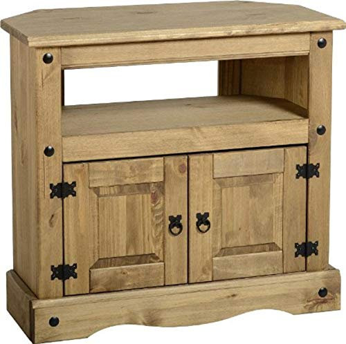 Seconique Corona Corner Tv Cabinet in Distressed Waxed Pine