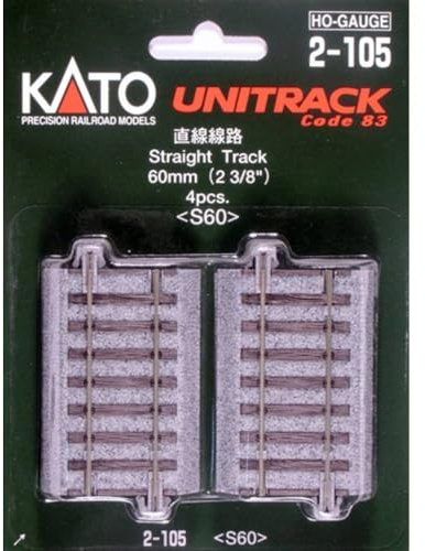 Kato 2-105 Unitrack (S60) Straight Track 60mm 4pcs