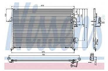 NISSENS 94808 KONDENSATOR KLIMAKÜHLER KLIMAKONDENSATOR ohne Trockner