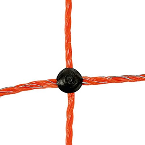 AKO Schafnetz OviNet, elektrifizierbar, mobiles Weidenetz, Weidezaun, Elektrozaun, Doppelspitze oder Einzelspitze, orange, 50m, 3 Jahre Garantie auf UV-Stabilität (Einzelspitze - Höhe: 108cm)
