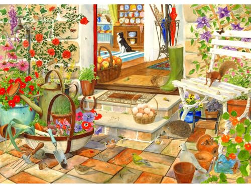 The House of Puzzles - Home & Garden Jigsaw - 1000 Piece Jigsaws For Adults, Artist Illustrated, Scenic Landscape, Deluxe Puzzle Gifts