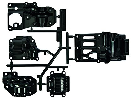 Tamiya 300004432 - A-Teile Getriebegehäuse vorne/hinten 58370 DF-03, Schwarz