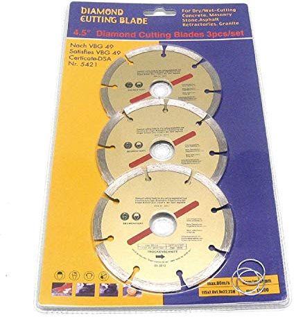 3 PACK 4-1/2 DIAMOND BLADES
