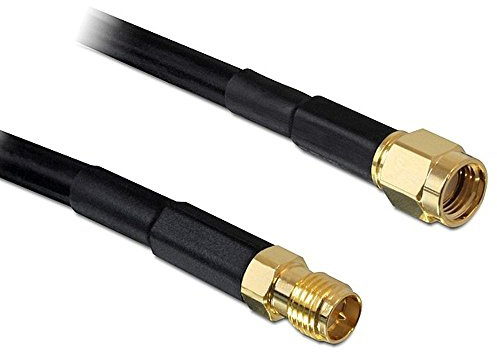 Delock Antennenkabel RP-SMA Stecker > RP-SMA Buchse CFD/RF200 10 m Low Loss
