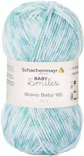 Schachenmayr Baby Smiles Bravo Baby 185 9801212-00188 aqua blue print Handstrickgarn, Häkelgarn, Babygarn