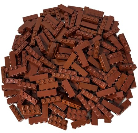 Lego City Classic Basic Steine 1x4 Noppen in Neu-Braun - 50 Stück - Ideal für kreative Bauprojekte und individuelle Kreationen