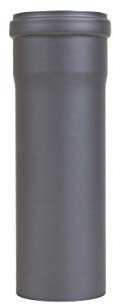 Tubo para estufa de pellets, 250 mm, 80 mm de diámetro, gris, negro