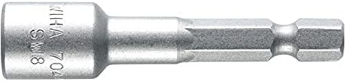 Wiha Steckschlüsseleinsatz magnetisch Standard 55 mm Außensechskant 1/4 (04632) 10,0