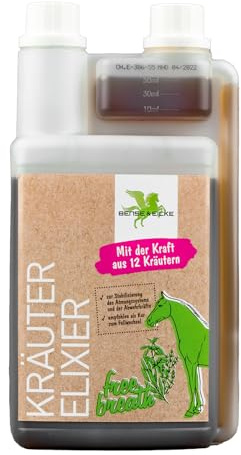 Bense & Eicke Kräuter-Elixier 1000 ml - Kräuterkur für Pferde zur Unterstützung von Atemwegen, Abwehrkräften und Fellwechsel (ehem. Parisol) - Made in Germany