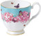 Royal Albert Miranda Kerr Friendship 40005767 Devotion Footed Mug 0.30ltr, Blue, Fine Bone China, Turquoise, 1 Count (Pack of 1)