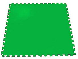 Gre MPF819 - Protector de Suelo para Piscina Fabricado en EVA Verde, 9 Piezas, 4,5 mm de Grosor, Resistente y Antipinchazos
