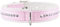 HUNTER MODERN ART LUXUS Hundehalsband, Kunstleder, Strasssteinchen, 37 (XS-S), rosa/weiß