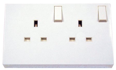 Greenbrook GB122W-C Convertor Socket 1 Gang to 2 Gang