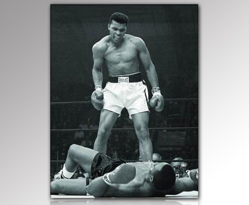 Leinwandbild MUHAMMAD ALI 50x70cm The Greatest (TA10-P2427) auf Leinwand gerahmt - Sonderangebot wenige Tage - Bilder fertig gerahmt mit Keilrahmen riesig. Ausführung Kunstdruck auf Leinwand. Günstig inkl Rahmen
