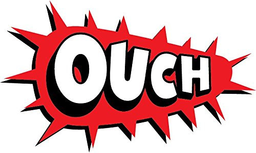 Ouch Red Comic Book Explosion Hochwertigen Auto-Autoaufkleber 15 x 8 cm