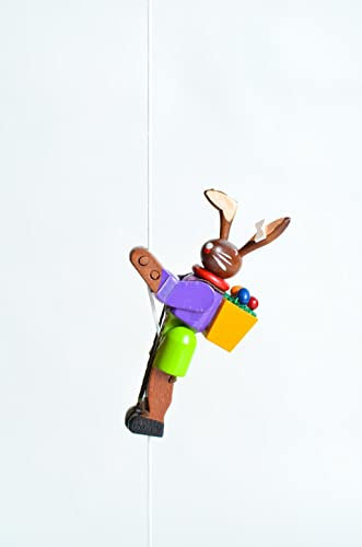 Rudolphs Schatzkiste Holzspielzeug Kletterfigur Osterhase Höhe=6,5 (Kletterseil ca 45 cm) cm NEU Osterhase Ostern Kletterspielzeug Klettern Klettermaxe Kraxelhuber Kletterer Holzspielzeug Spielzeug