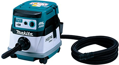 Makita DVC864LZ 90W 8L Negro, Azul, Blanco Aspiradoras de Cenizas (8 L, Bolsa, 2,5 m, 3,8 cm, Secar), 90 W
