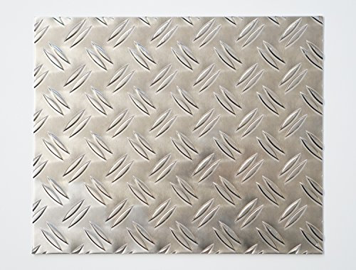 bestell-dein-Blech Metall Aluminium Riffelblech duett 2,5/4,0 mm stark - Tränenblech/Warzenblech Zuschnitt aus Alu Blech geriffelt walzblank natur Zuschnitt nach Maß Größe: 10 x 10 cm (100 x 100 mm)