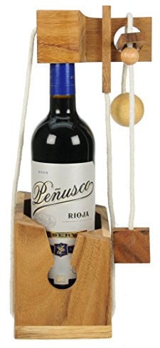 Namesakes® Casse tête Bouteille – Puzzle en Bois Adulte - Jeux de réflexion - Emballage Cadeau Original pour Bouteille de vin - Idee Cadeau Homme et Femme - Logique combinatoire