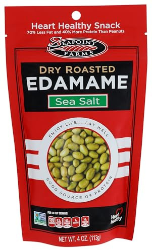 Seapoint Farms, Dry Roasted Edamame, Lightly Salted, 4 oz (113 g) (1 PACKET)