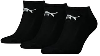Puma Sneaker Invisible Sneaker Boot Socks (Pack of 3) - Black, EU39-42