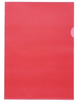 Sichthülle - A4, 120my, genarbt rot, 10 Stück