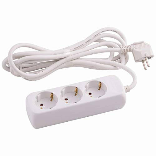 HEITRONIC Steckdose 3-Fach WEIß 3G1,5MM² 3M