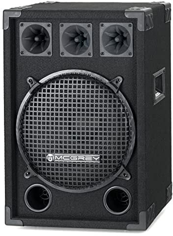 McGrey DJ-1222 DJ PA Lautsprecher Box 30cm (12“) Subwoofer 600W (Passiv, 2-Wege System, Holzgehäuse)