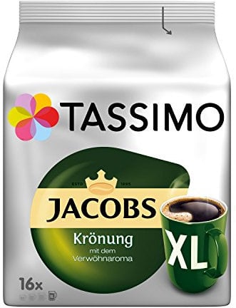 Tassimo Kapseln Jacobs Krönung XL, 16 Kaffeekapseln für 16 Getränke