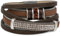 styleBREAKER Vintage Wickelarmband mit Strass, Gliederkette und Magnetverschluss, 3-Reihig, Armband, Damen 05040024, Farbe:Dunkelbraun