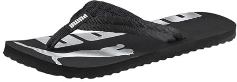 PUMA Unisex Epic Flip v2 Flip-Flop, Black-White, 15 UK