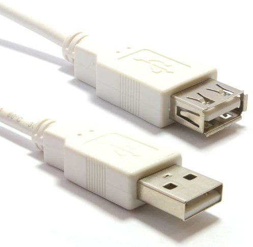 USB 2,0 Haute Vitesse câble d'extension Rallonge Cordon A Fiche vers Femelle Blanc 2 m [2 mètre/2m]