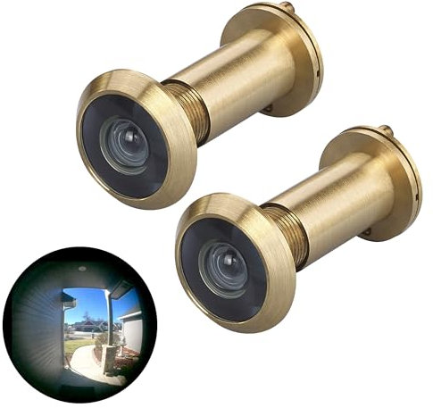 TOGU 3016YG-PH Brass UL Listed 220-degree Door Viewer for 1-3/8 to 2-1/6 Doors, Polished Chrome Finish