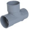 NICOLL COV50154 Té Pied de biche Simple Male-Femelle à 87°30-PVC Gris-Ø 40 mm-TH188MF