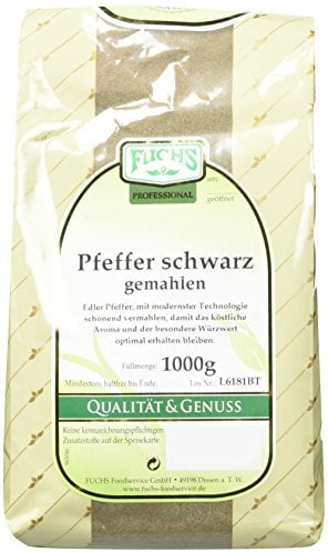 Fuchs Pfeffer schwarz gemahlen, 2er Pack (2 x 1 kg)
