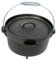 Buckingham Pre-Seasoned Cast-Iron Camp Dutch Oven 4 Litre, Black