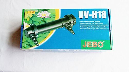 Jebo 18w UV Ultraviolet stérilisateur, pour aqaurium et filtre de bassin, Besoin Travailler avec pompe