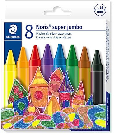 Staedtler 226 NC8 Super jumbo Wachsmalkreiden Noris Club, 8 Stück im Kartonetui
