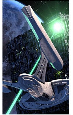 Star Trek VIII - Poster effet 3D Enterprise NCC-1701-E Borg Encounter 43 x 25 cm