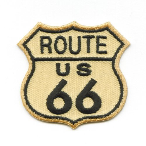 hegibaer Route 66 USA Mainstreet Mother Road Nostalgie Retro Patch Aufnäher Aufbügler 0980 A