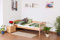 Einzelbett Easy Premium Line K1/n/s, Buche Vollholz massiv Natur - Maße: 90 x 190 cm