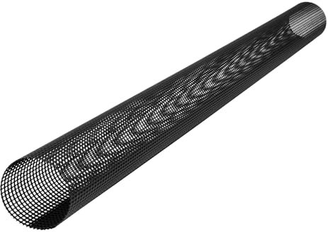 INEFA Laubschutzgitter Dachrinnen Laubschutz, PVC 125-180mm, 2m, Schwarz Laubfang Dachrinnenabdeckung Dachrinnenzubehör Made in Germany