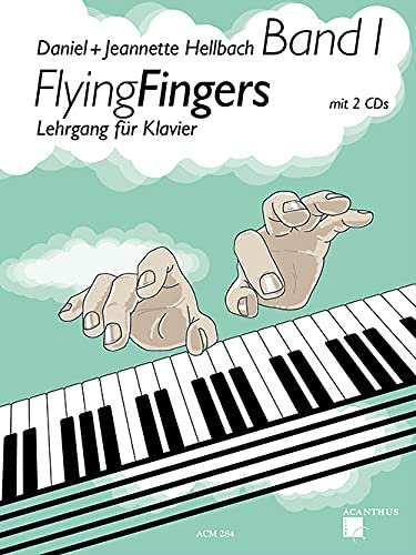 Acanthus Music Acanthus Music Flying Fingers Band 1 Klavier von Daniel Hellbach mit 2 CDs Arbeitsmaterial für Technik, Improvisation, Theorie und Musikwissen mit bunter herzförmiger Notenklammer