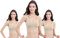 UtopyaUK 3 6 9 Pack Comfort Bra Women Girls Crop Top Seamless Bra Sleep Yoga Bralette Stretch Bras Sports Vest Wireless Post Surgery Bra Wire Free, 3 Beige, S