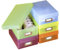Maximex Multi-Boxen 5er Set - 5er Set in verschiedenen Farben, Polypropylen, 30 x 9.5 x 18.5 cm, Mehrfarbig