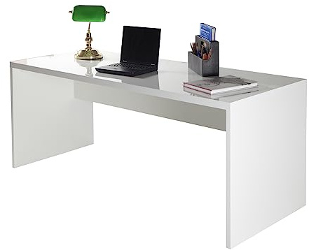 COMPOSAD | Scrivania della Linea DISEGNO, Scrivania Bianca, Porta PC, (LxAxP) 180x73x69 cm, Colore Bianco Laccato, per Studio, Ufficio, Made in Italy