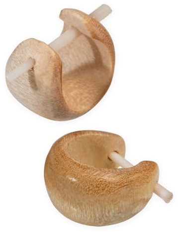 Fly Style Damen Ohrringe Creolen aus Holz- Kleine Holz Kreolen - Natur Damen Schmuck
